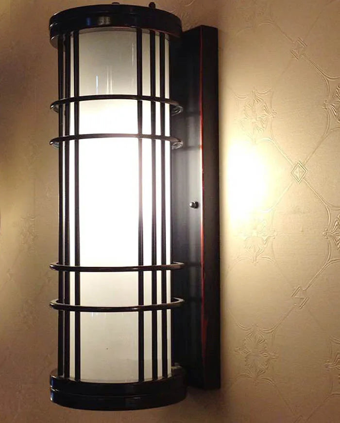 applique murale vintage éclairage extérieur en verre étanche - vue 3 sur 10