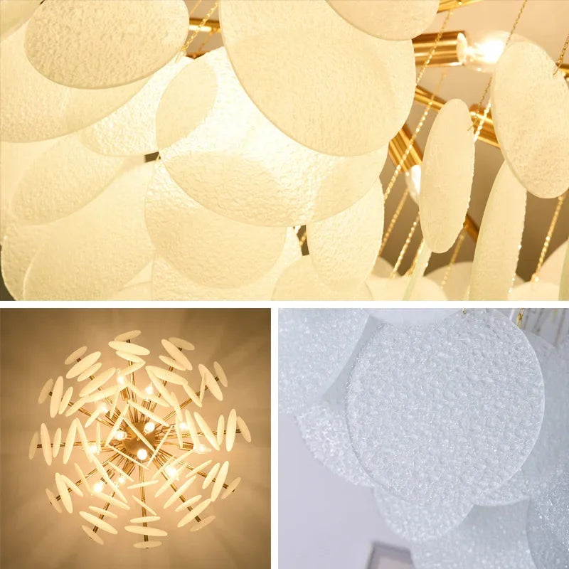 lustre en verre nordique en fer pour décoration de luxe - vue 10 sur 9
