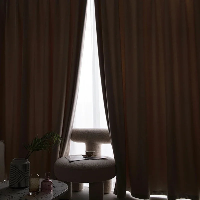 Rideau occultant moderne plissé pour salon baie vitrée - vue 5 sur 14