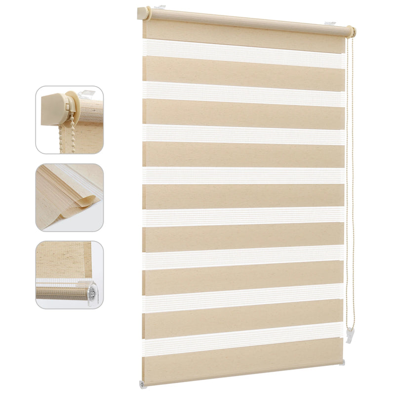 Store enrouleur double occultant sans percage pour fenetre