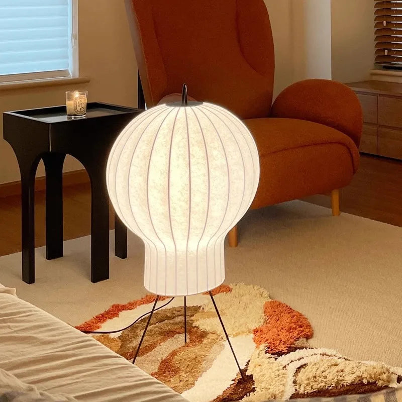Jellyfish Floor Lamp Silk Standing Light Table Lamps for Bedroom Beside - vue 4 sur 7