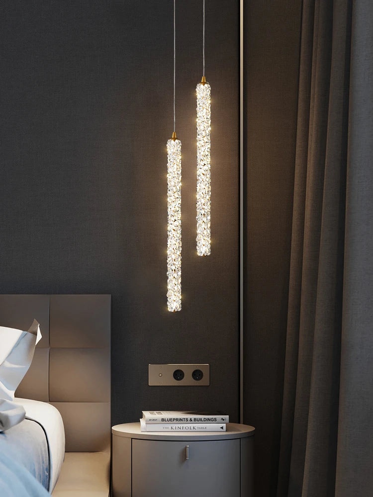 lampe de chevet moderne en cristal pour décoration intérieure - vue 4 sur 12