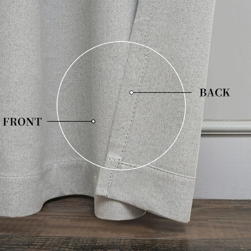 Rideau occultant imitation lin sur mesure chambre salon