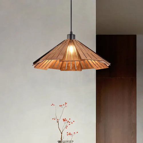lustre minimaliste en bois de noyer pour intérieur vintage moderne
