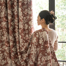Rideau jacquard style rétro occultant pour chambre salon