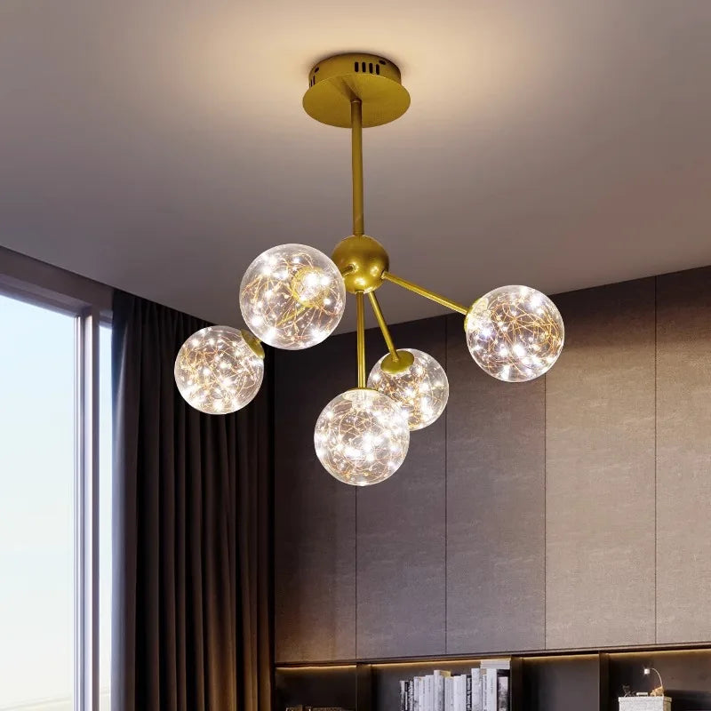 lustre nordique décoratif lampes suspendues pour éclairage intérieur - vue 5 sur 10