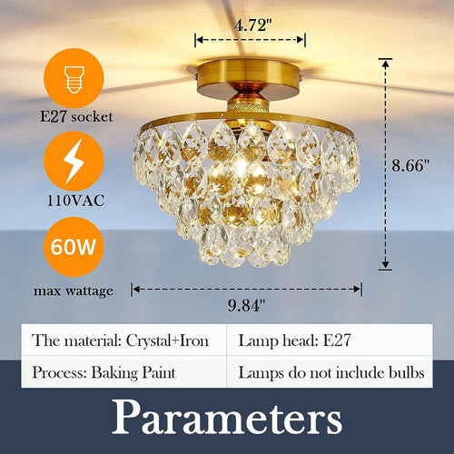 plafonnier moderne en cristal pour intérieur élégant et raffiné - vue 9 sur 9