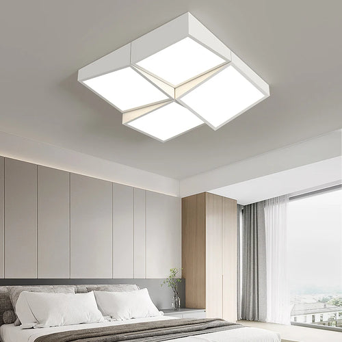 lustre moderne en acrylique et aluminium pour décoration intérieure - vue 2 sur 10