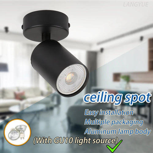spot de plafond moderne et flexible pour éclairage sur rail - vue 2 sur 11
