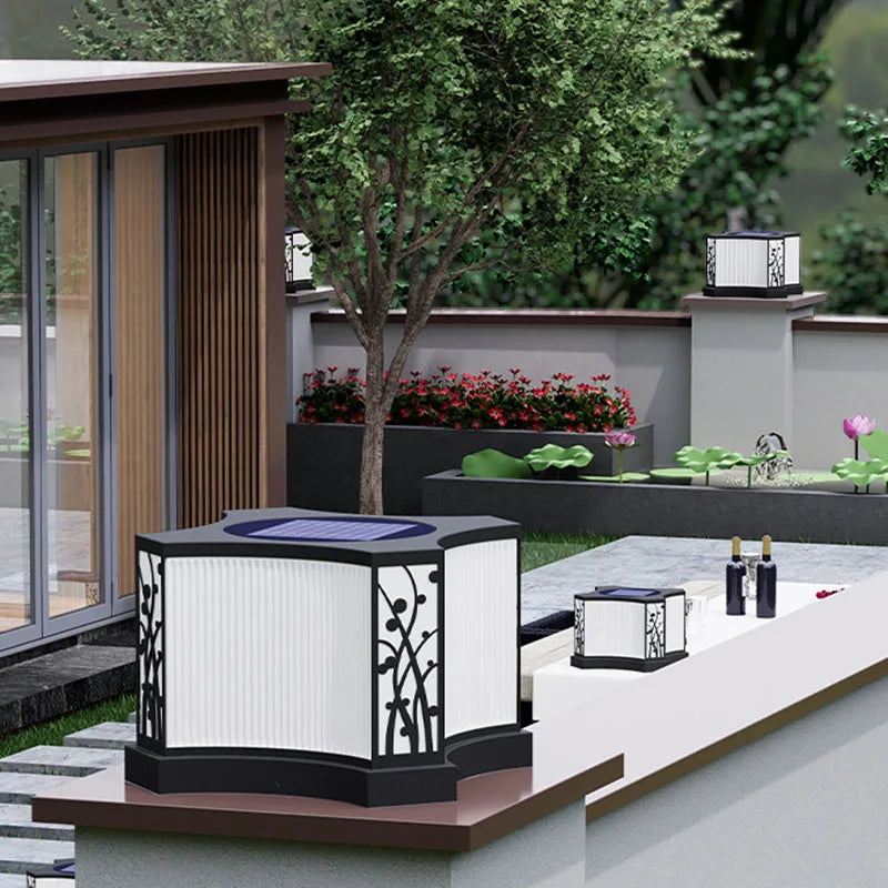 lampe solaire extérieure led en acier inoxydable pour jardin et clôture