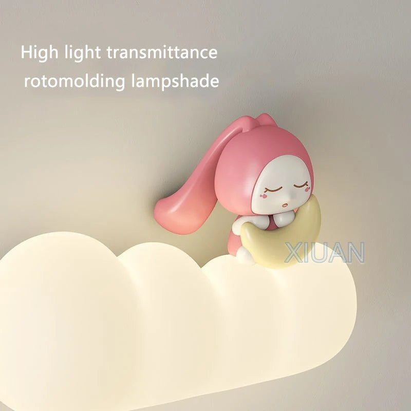 applique murale nordique led pour enfants motifs animaux lune soleil - vue 6 sur 13