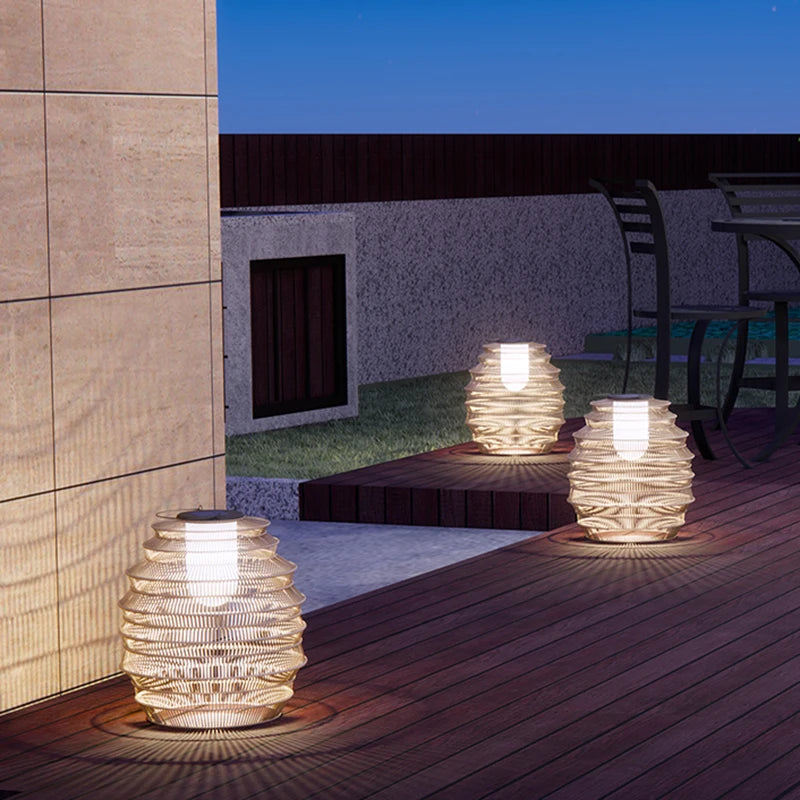 lampadaire solaire extérieur étanche portable pour jardin terrasse