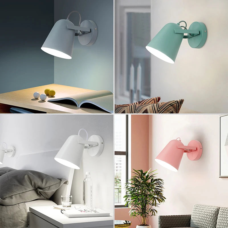 Nordique LED Applique Murale Moderne Salon Chambre Rose Intérieur Applique Salle De Bain Miroir Chevet Foyer Décoration Éclairage