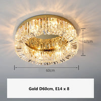 Plafonnier Led en cristal au design moderne