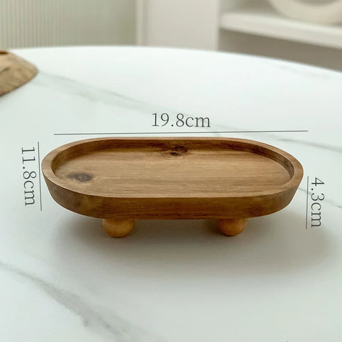 plateau en bois multifonctionnel pour rangement et décoration - vue 7 sur 7