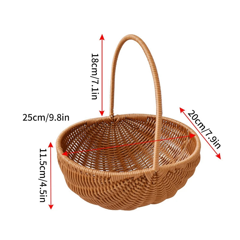 panier de pique-nique en osier pour rangement et courses - vue 12 sur 22