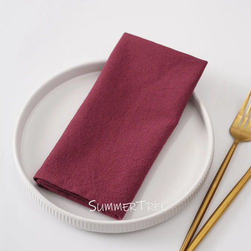 Serviette de table lot 6 coton lavé méditerranéen - vue 7 sur 6