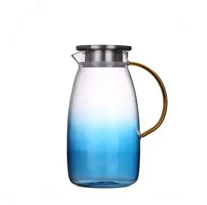 Bouteille eau verre borosilicate grande capacité florale