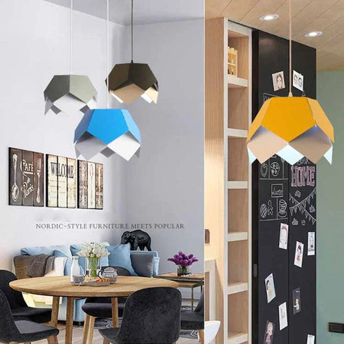 suspension géométrique en fer style nordique pour décoration intérieure - vue 2 sur 10