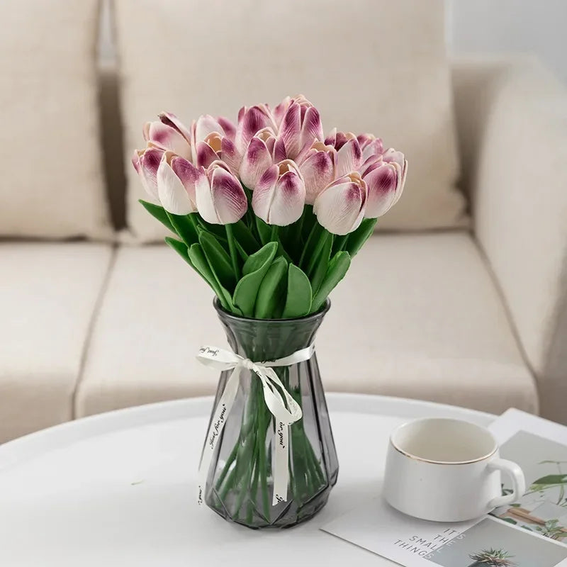 bouquet de tulipes artificielles luxe pour décoration intérieure et mariage - vue 15 sur 17