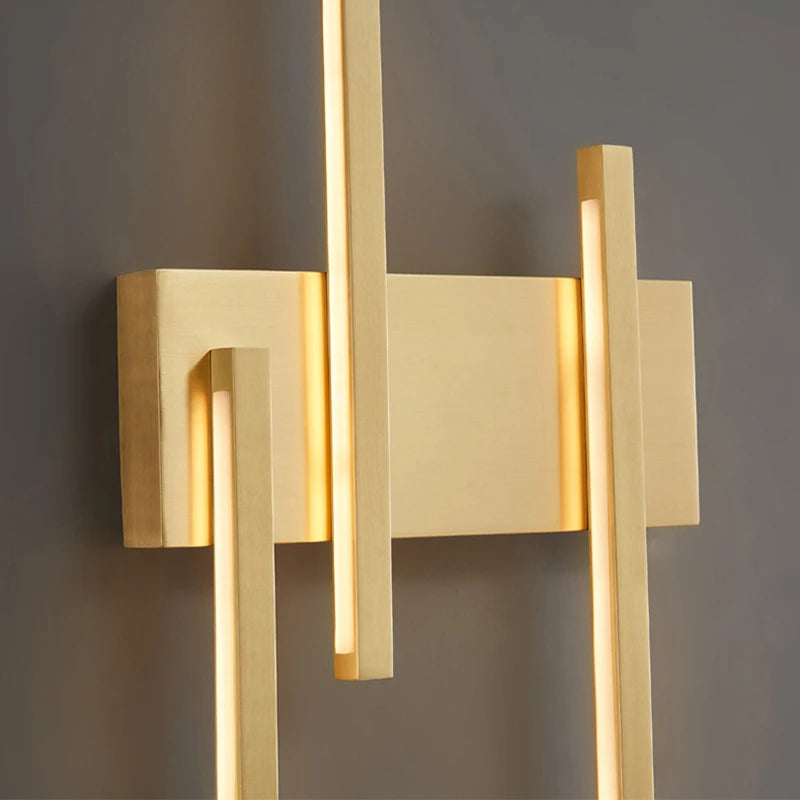applique murale led minimaliste moderne en laiton - vue 6 sur 10