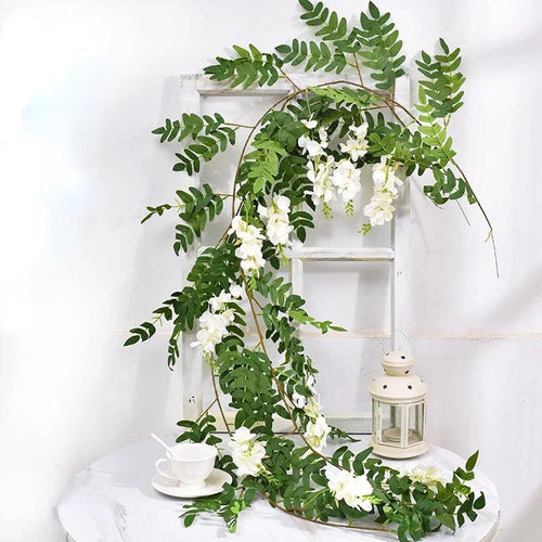 fleurs de glycine artificielles pour décoration intérieure élégante