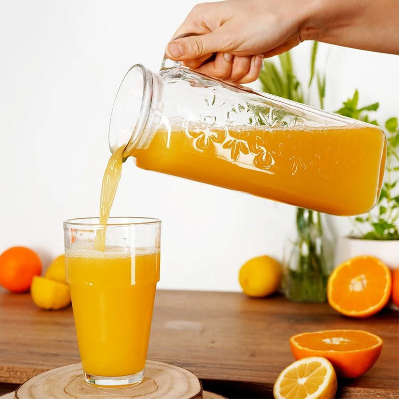 Carafe verre avec poignée et couvercle 12l