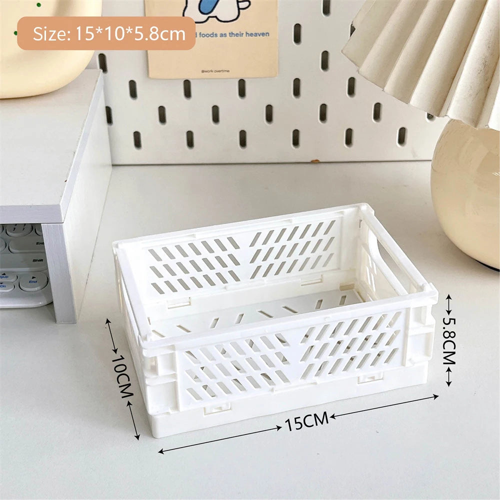 panier pliable empilable pour rangement maquillage bijoux jouets - vue 17 sur 19