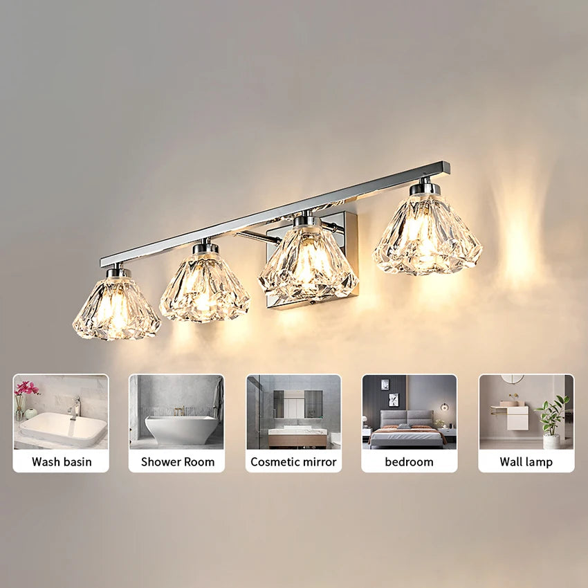Lampe de salle de bains en cristal moderne - vue 2 sur 6