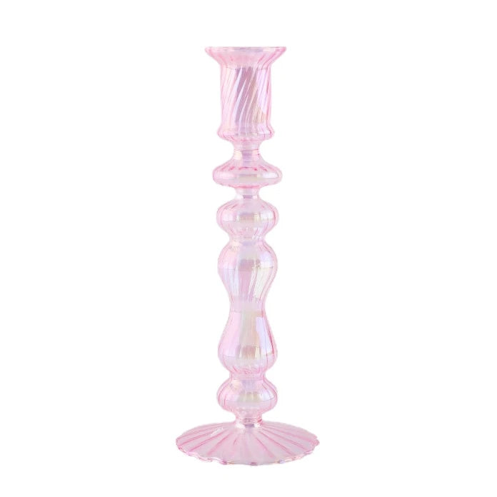 bougeoirs rétro coniques haut en verre pour décoration - vue 27 sur 32