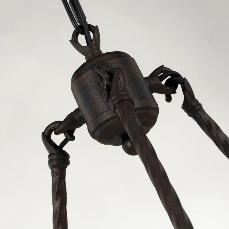 Industrial Vintage Chandelier Retro Wrought Iron Antique Pendant Lights For Kitchen Bedroom Living Room Indoor Led Lighting - vue 3 sur 7