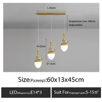 2024 French Modern Simple Cartoon Pinecone Squirrel Pendant Lights Personality Clothes Shop Bar Desk Bedroom Bedside Chandelier