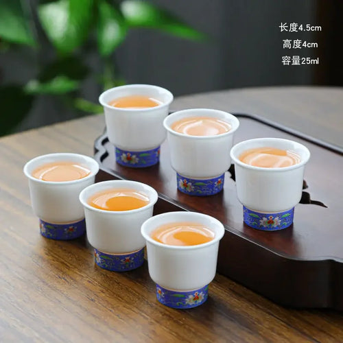 Service the kung fu porcelaine chinois 6 tasses