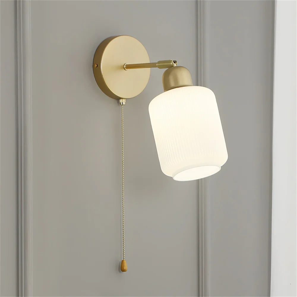 applique murale nordique à led en métal et verre réglable - vue 2 sur 11