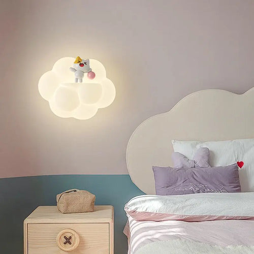 applique murale nuage ours chat singe pour enfants bébé