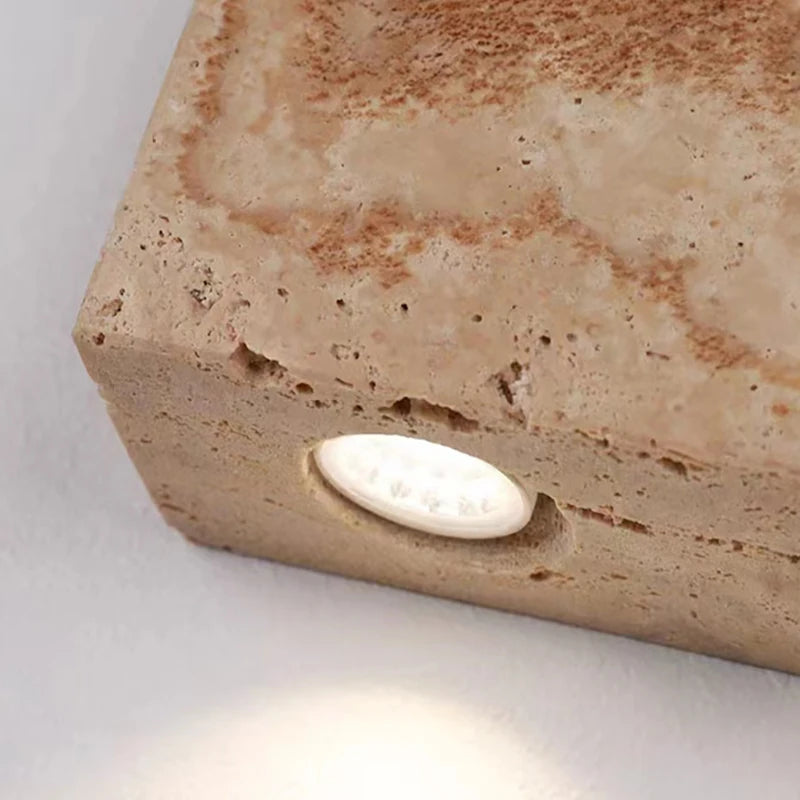 applique murale led en pierre naturelle 3000k lampe d'ambiance - vue 6 sur 8
