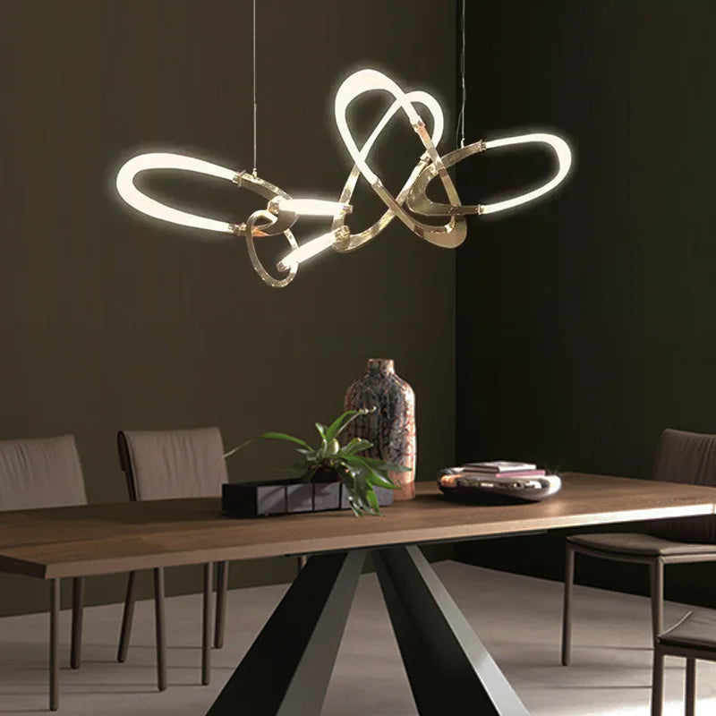 lustre en acier inoxydable galvanisé design irrégulier