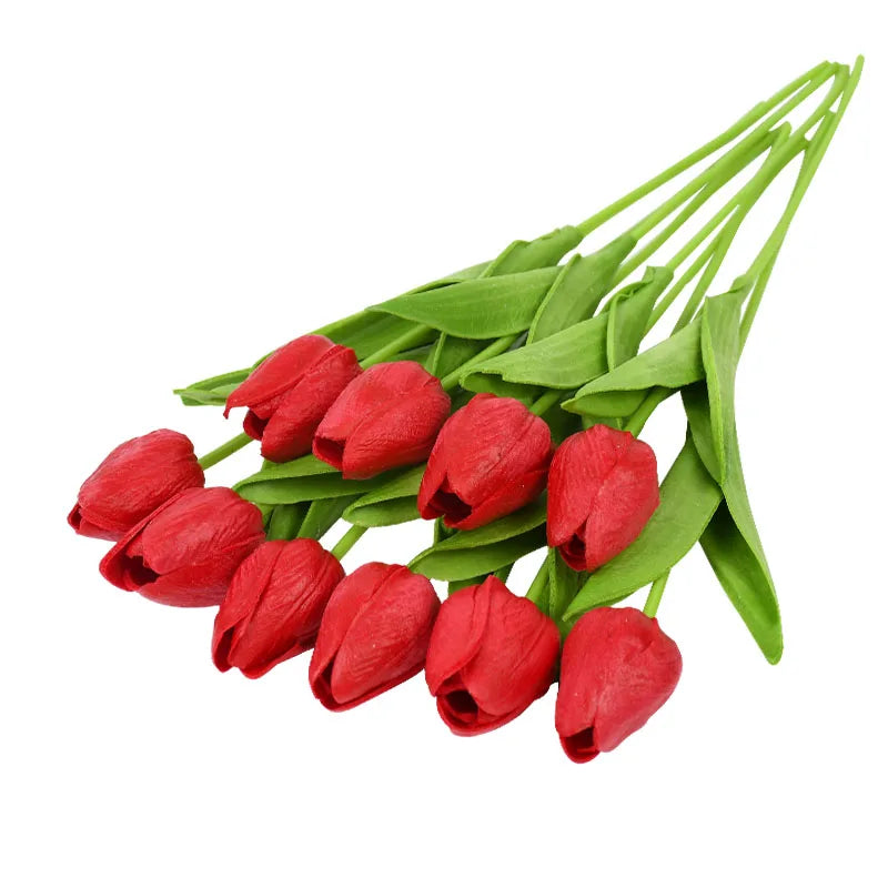 lot de 10 tulipes artificielles pour décoration de mariage et jardin - vue 26 sur 33