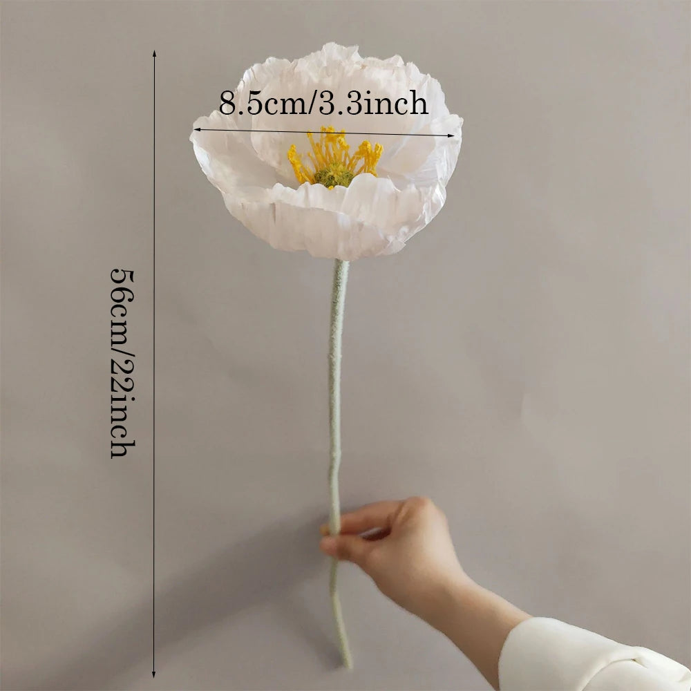 branche de fleurs artificielles pavot pour décoration et bricolage - vue 4 sur 10