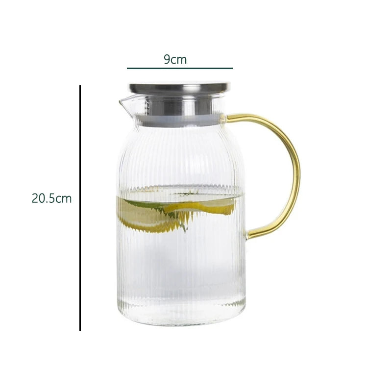Carafe en verre eau citronnee 1400 1800 ml