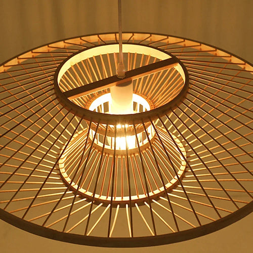 lustre rétro artistique en bambou style chinois pour décoration
