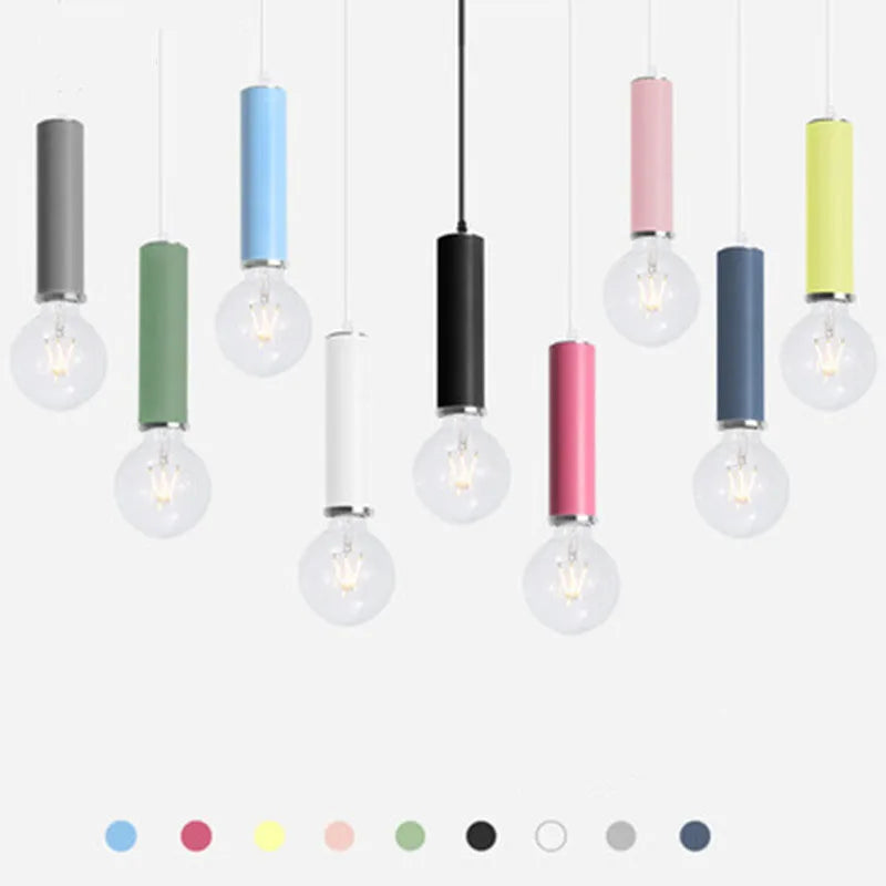 Nordique Macaron suspension moderne Simple chambre chevet cuisine plafonniers maison hôtel intérieur suspension - vue 3 sur 15