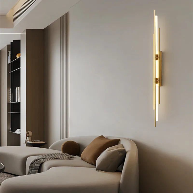 applique murale verticale à led en fer design élégant pour intérieur - vue 8 sur 8