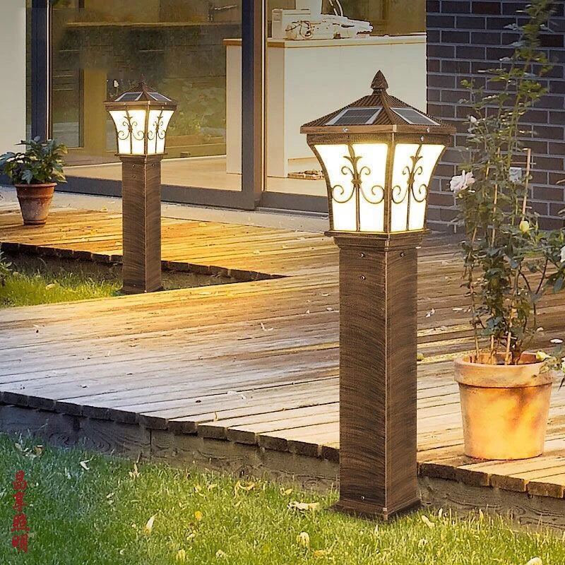 lampe solaire led décorative pour jardin et chemin - vue 7 sur 7