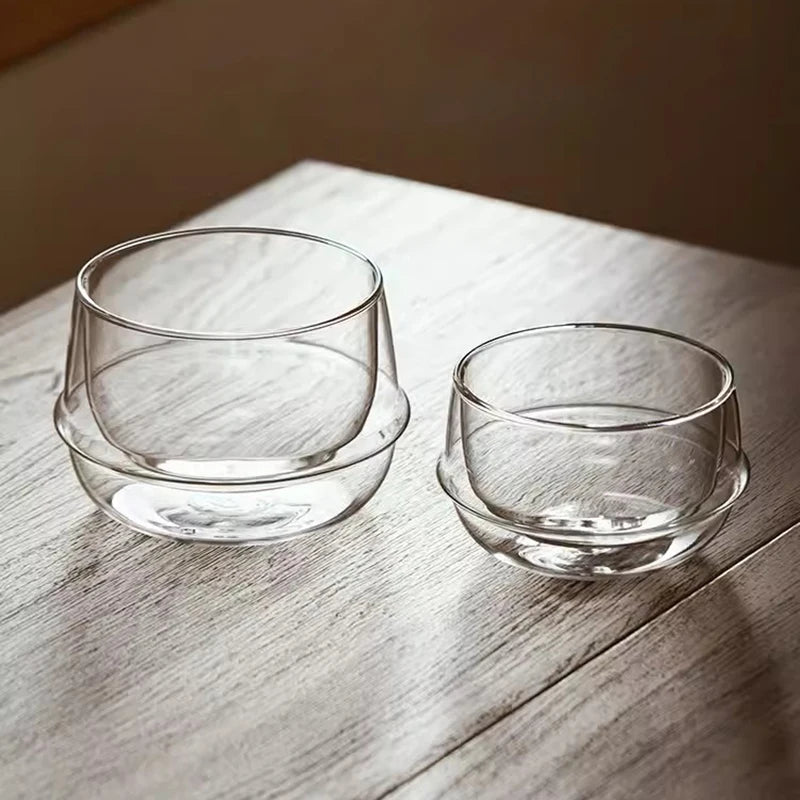 Bol verre double paroi borosilicate isolant petit dejeuner