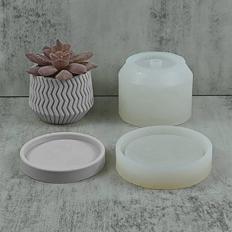 moules en silicone pour pots de fleurs en béton nordique et décoration intérieure - vue 7 sur 9