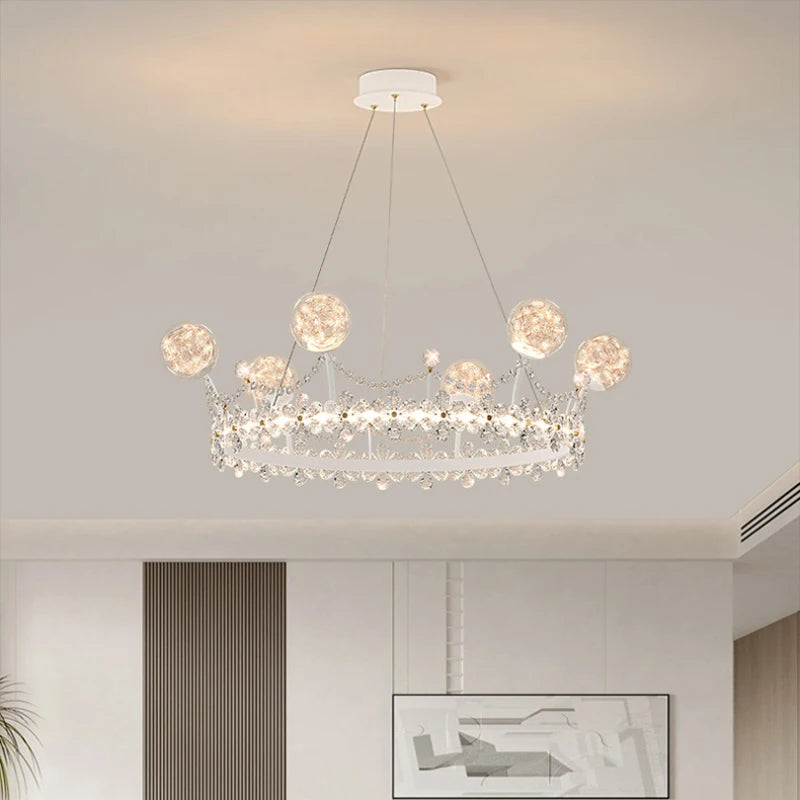 Lustres en couronne de cristal pour chambre de garçons et filles