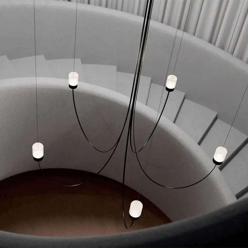 lustre moderne nordique design créatif éclairage suspendu élégant - vue 5 sur 8