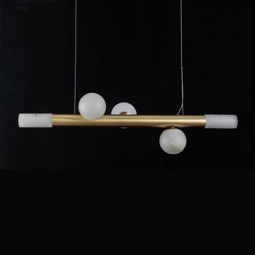 suspension en bronze de luxe avec marbre rond
