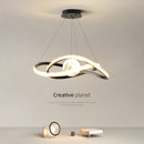 lustre nordique led lune lampe suspendue éclairage intérieur décoratif